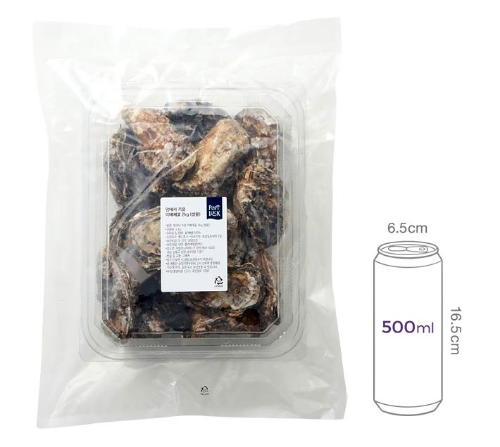 [포트'럭] 망에서 키운 이배체굴 2kg (생물) (가열조리용) 