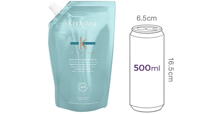 [케라스타즈] 방 포스 아키텍트 샴푸 500ml 리필 듀오 세트 (+ 시몽 30ml*3개 증정)