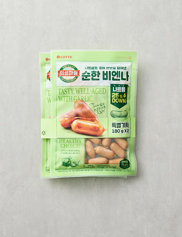 [롯데햄] 의성마늘 순한 비엔나 360g(180g*2)