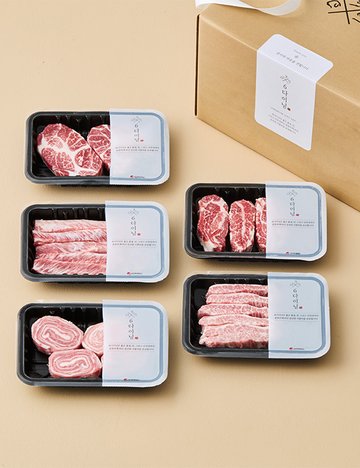 [컬리] [6다이닝] 이베리코 5종 모둠구이 선물세트 1kg(예약일 수령)