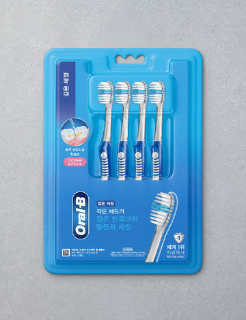 [오랄비] 깊은세정 고탄력 초미세모 틈새클린 칫솔 4개입