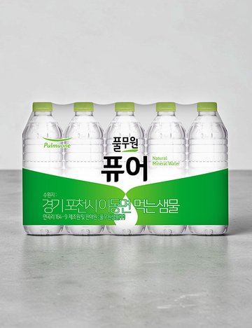 [풀무원샘물] 무라벨 퓨어 생수 (500mL X 20개)