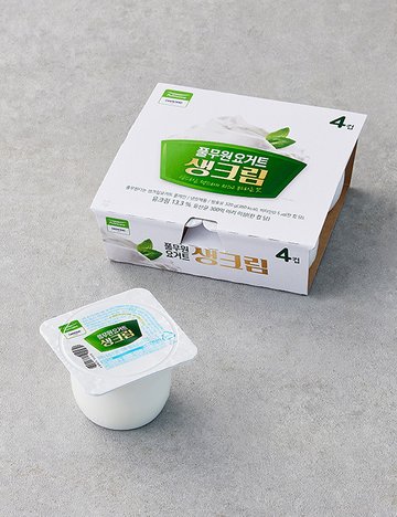 [풀무원다논] 생크림 요거트 플레인 (80g X 4개)