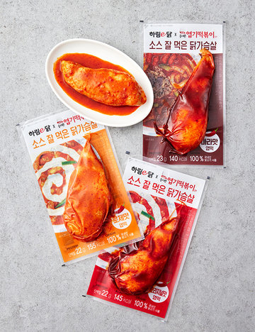 [하림이닭 X 엽기떡볶이] 닭가슴살 3종 (110g) (냉동)