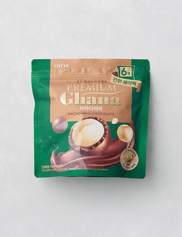 [롯데] 가나 프리미엄 마카다미아 쉐어팩 144g