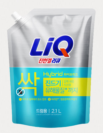 [리큐] 진한겔 하이브리드 드럼세탁기용 액상 세탁세제 리필, 2.1L, 1개