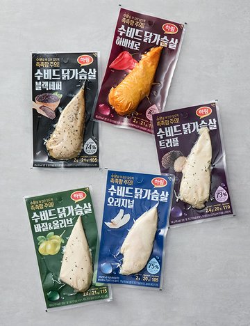 [하림] 수비드 냉장 닭가슴살 5종 (1입)