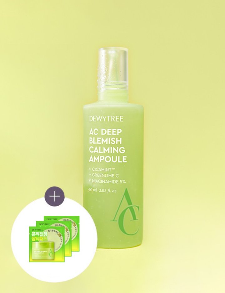 [듀이트리] AC 딥 흔적 진정 앰플 60ml+패드 6매 기획(패드 2매*3개 증정)