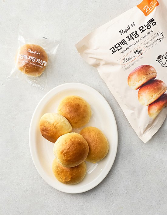 [Project H] 고단백 저당 모닝빵 150g