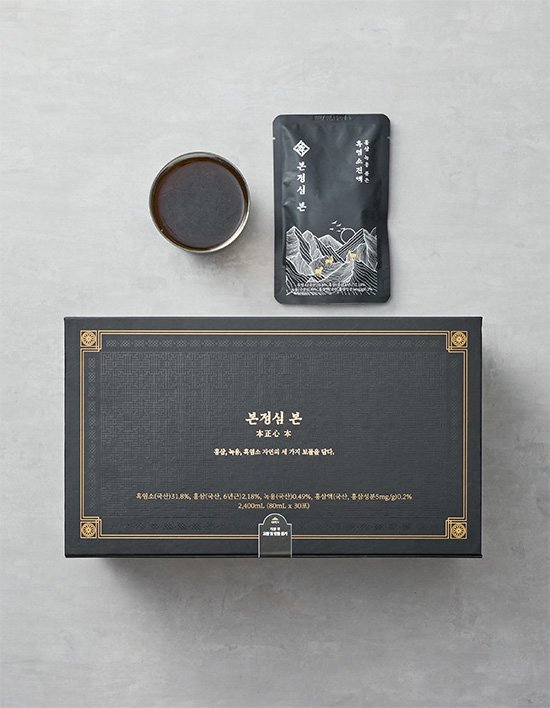 [본정심] 본 홍삼 녹용 품은 무항생제 흑염소진액 80mL 30포