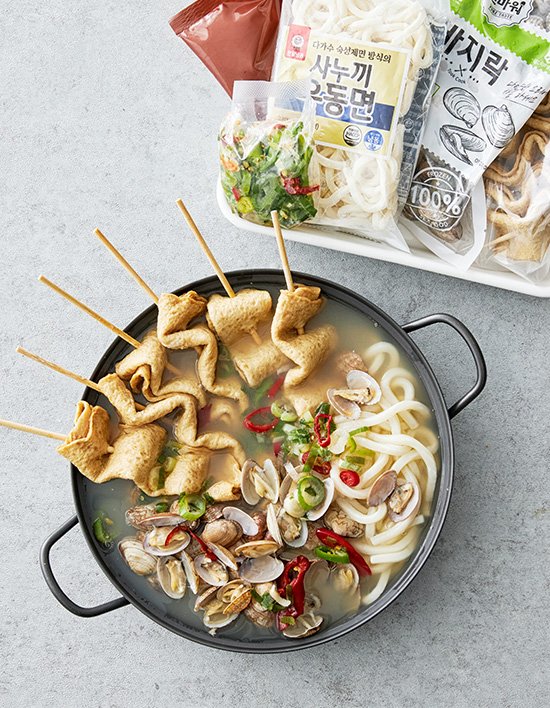 [고래주방] 바지락듬뿍 어묵꼬치 전골