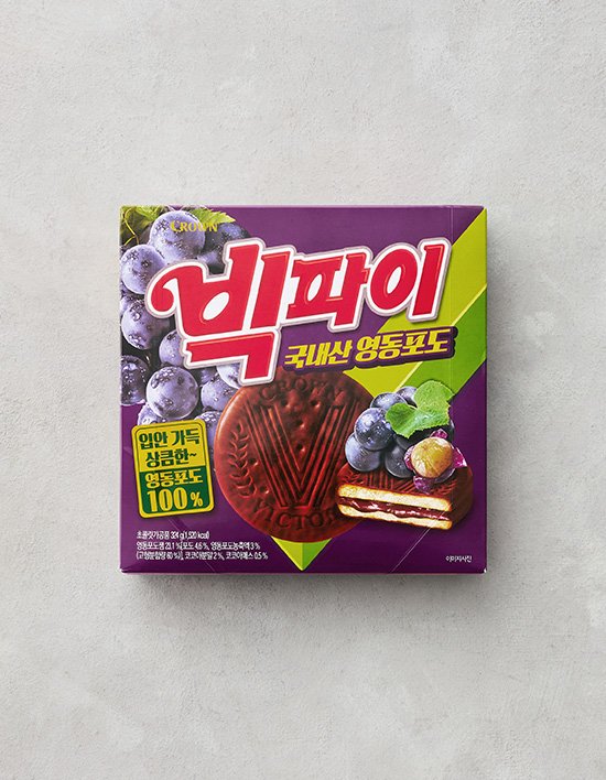[크라운] 빅파이 국내산 영동포도 324g