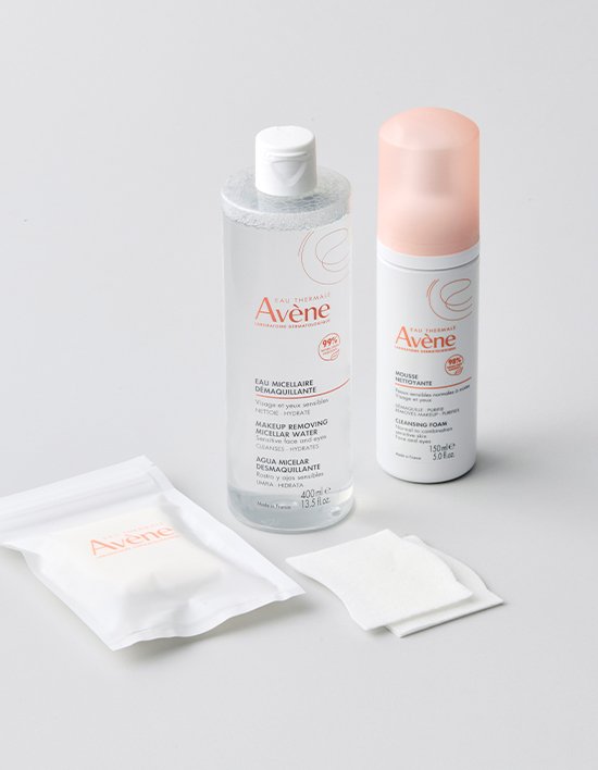 [아벤느] 피부 진정 클렌징 루틴 기획세트 (미셀라 워터 400mL, 젠틀포밍 클렌저 150mL, 스킨케어 패드 10매)