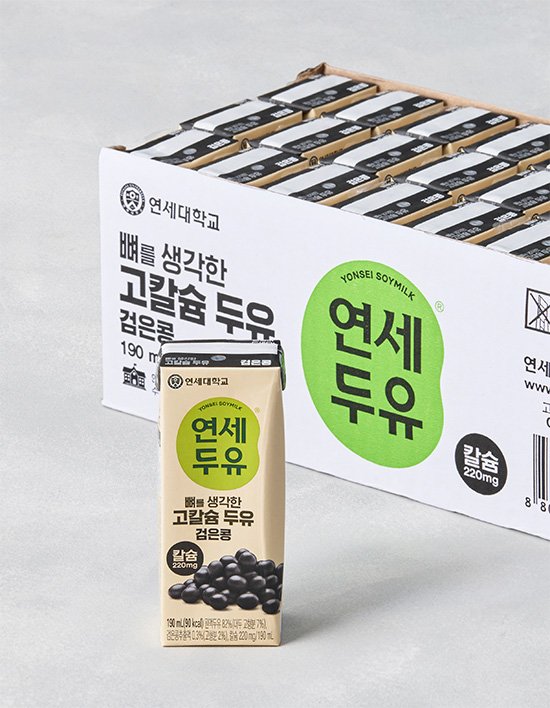 [연세] 뼈를 생각한 고칼슘 두유 검은콩 (190mL X 24개)