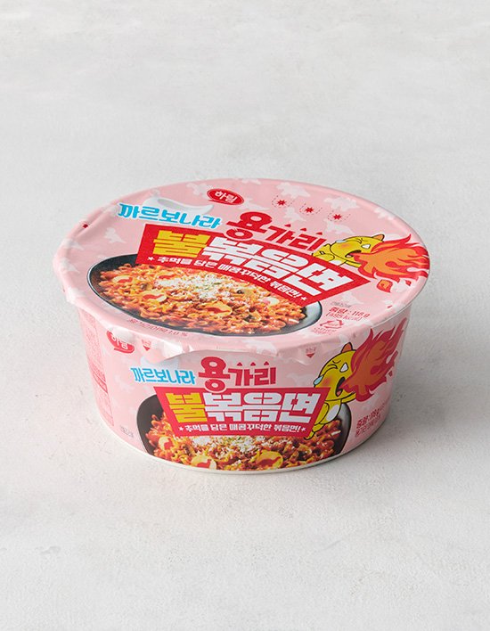 [하림] 용가리 불볶음면 까르보나라 컵