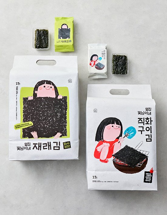 [옆집꽃님이네] 직화구이김 5g X 27봉 2종 (택1)