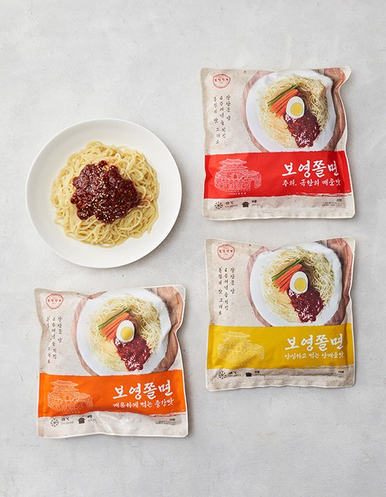 [수원 보영만두] 쫄면 3종 (매운맛/중간맛/순한맛)