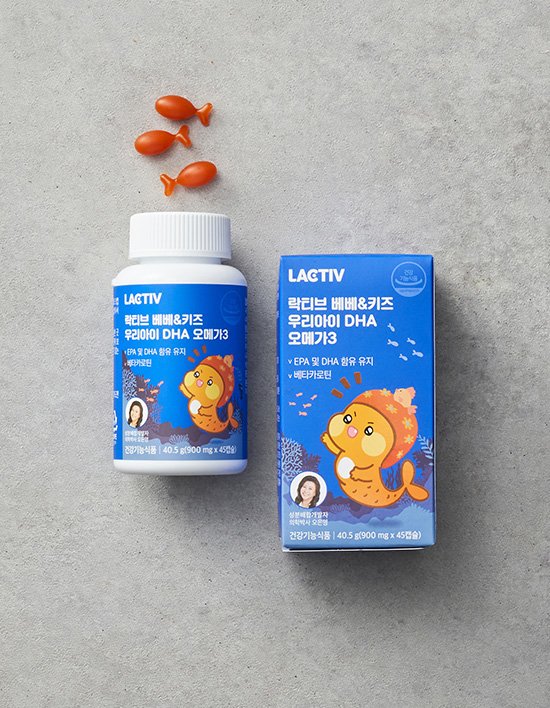[락티브] 베베&키즈 우리아이 DHA 오메가3 (15일분)