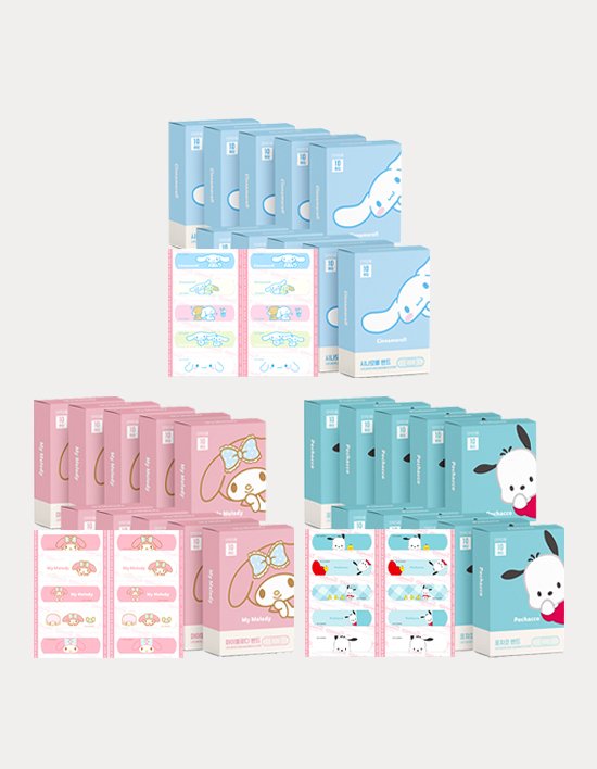 [아텍스] 산리오 캐릭터 밴드 10매입*10묶음 3종 (택1)