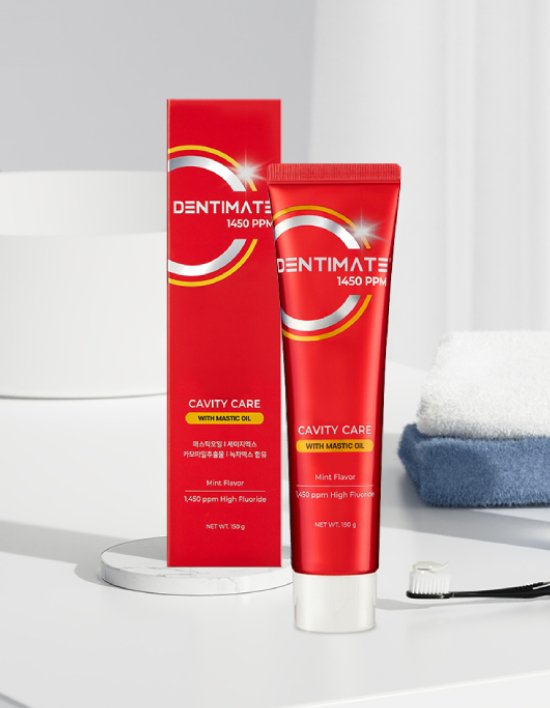 [크리오] 덴티메이트 1450 고불소 매스틱 충치케어 치약 민트향 150g 6개