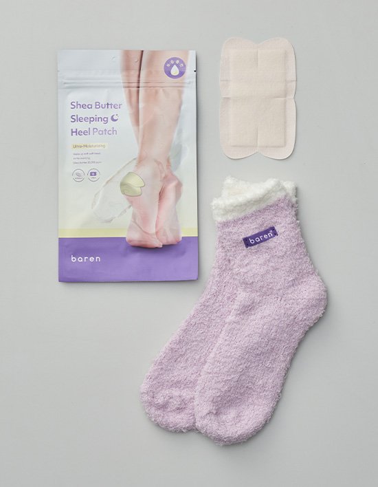 [무료배송][바렌] 3주년 단독기획 시어버터 슬리핑 힐 패치 + 수면양말 세트