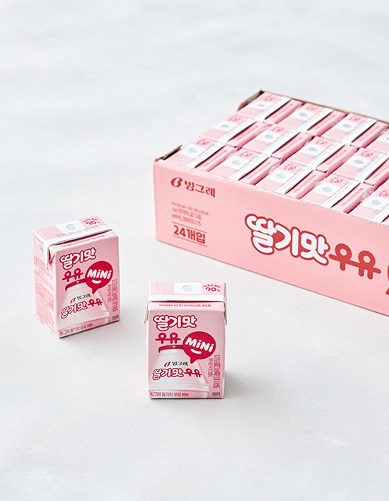 [빙그레] 딸기맛 우유 미니 (120mL X 24입)