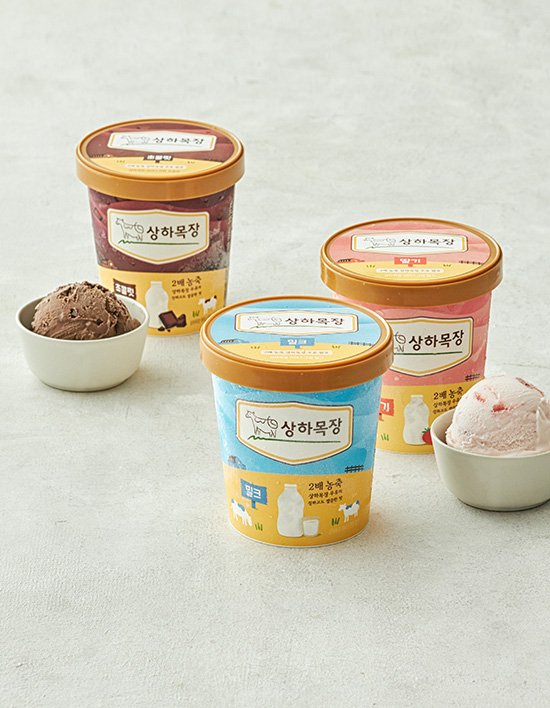 [상하목장] 파인트 아이스크림 474mL 3종(택1)