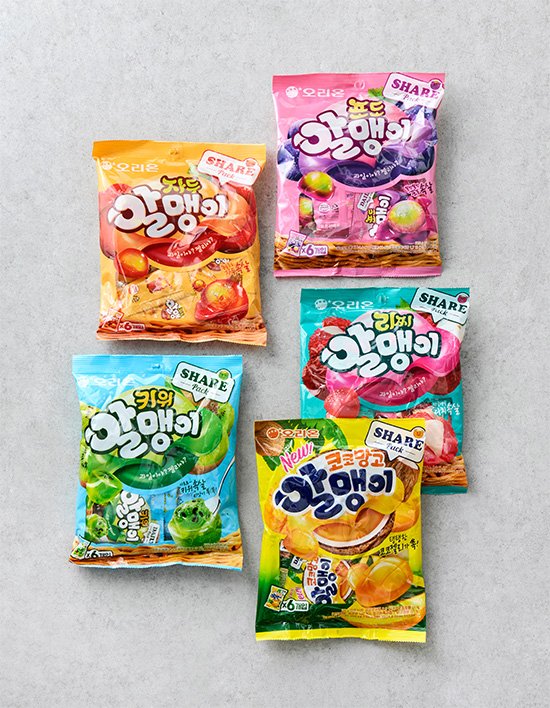 [오리온] 후르츠 알맹이 젤리 5종