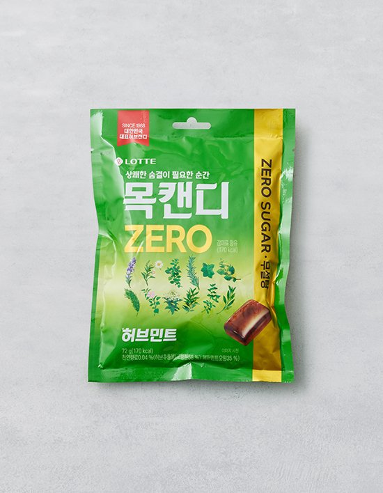 [롯데] 제로 목캔디 허브민트 72g