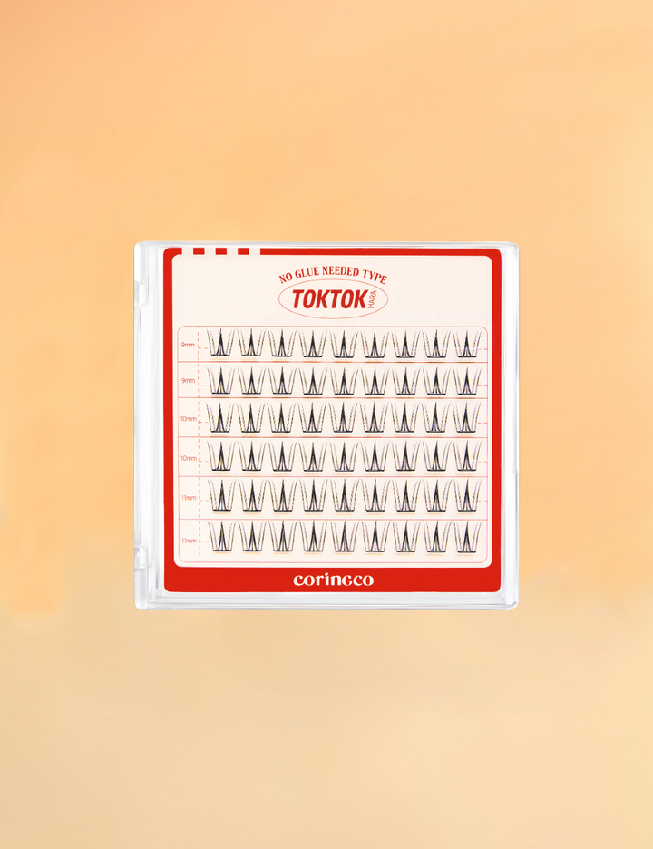 톡톡하라 노글루 속눈썹 #체리콕 라이트 (54pcs)