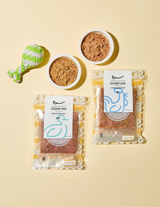 [스쿱543] DOG 수제사료 뼈있는 야채 생식 500g 2종 (택1)