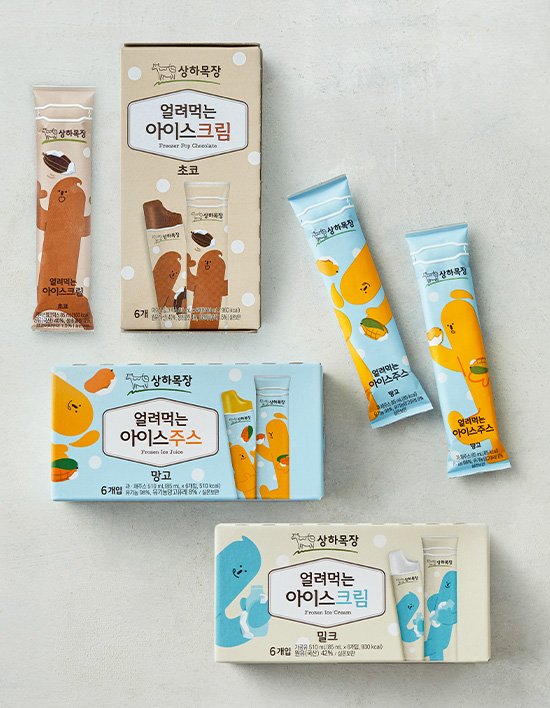 [상하목장] 얼려먹는 아이스크림 85mL X 6개입 3종(택1)