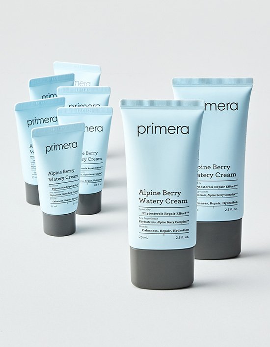 [프리메라] (2+2혜택) 알파인 베리 워터리 크림 75ml 듀오 기획세트  (본품 75ml*2개, 증정 25ml*6개)