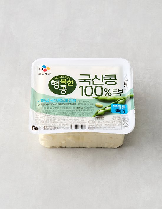 [CJ] 행복한콩 국산콩 두부 부침용 380g