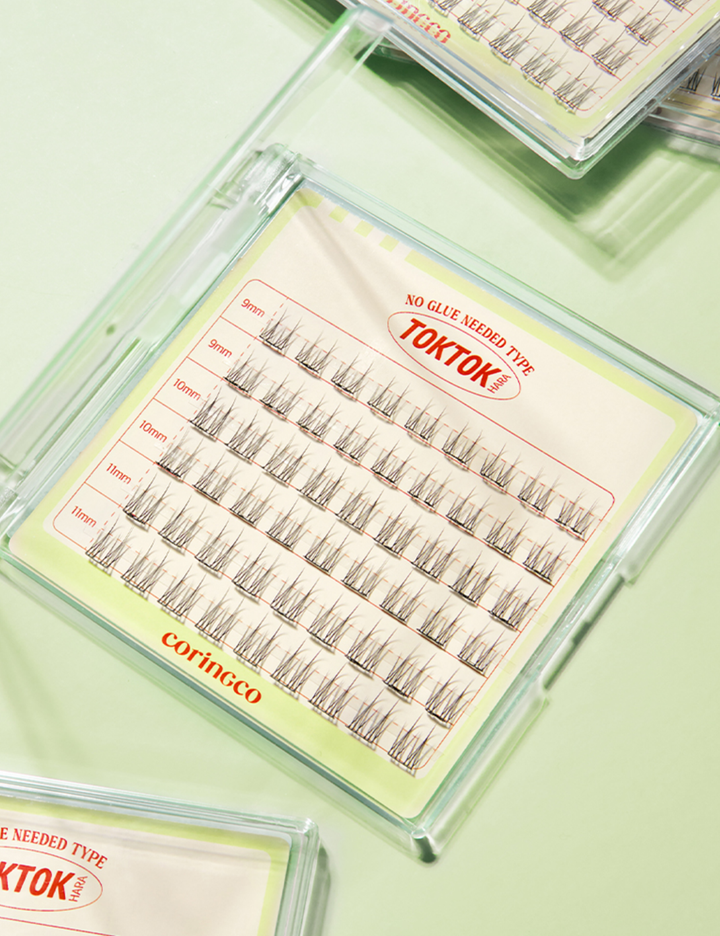 톡톡하라 노글루 속눈썹 #샤프 (54pcs)