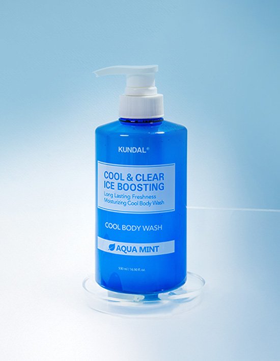 [쿤달] 쿨 앤 클리어 아이스 부스팅 쿨 바디워시 500ml (아쿠아민트)