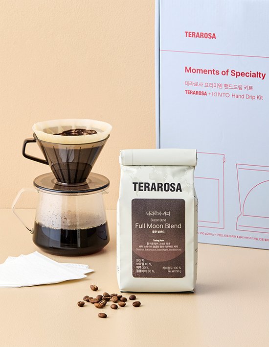 [선물세트][테라로사X킨토] 원두&핸드드립 키트(풀문 250g)