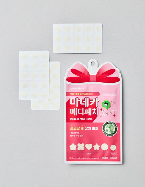 [동국제약] 마데카 메디패치 스페셜 혼합형 53매 (꽃,별,하트 모양 스팟패치)