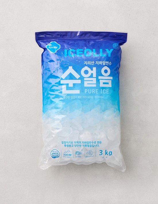 [아이스올리] 순얼음(지퍼백) 3kg