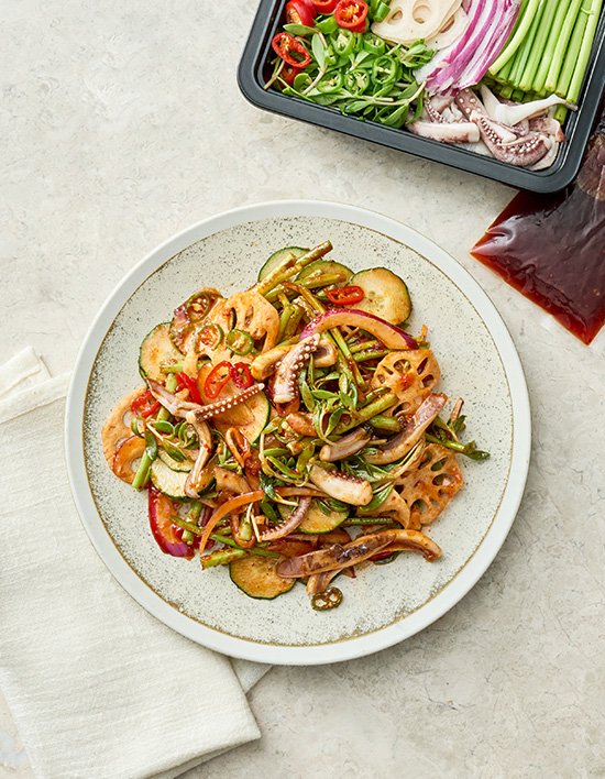 [도리깨침] 새콤달콤 미나리 오징어 초무침 세트