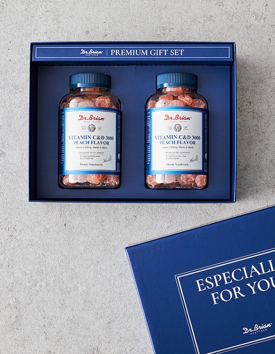 [닥터브라이언] 비타민 C&D 복숭아구미 세트(60일분)