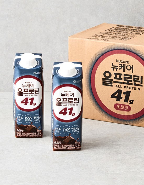 [대상웰라이프] 뉴케어 올프로틴 41g 고함량 단백질 초코맛 18팩