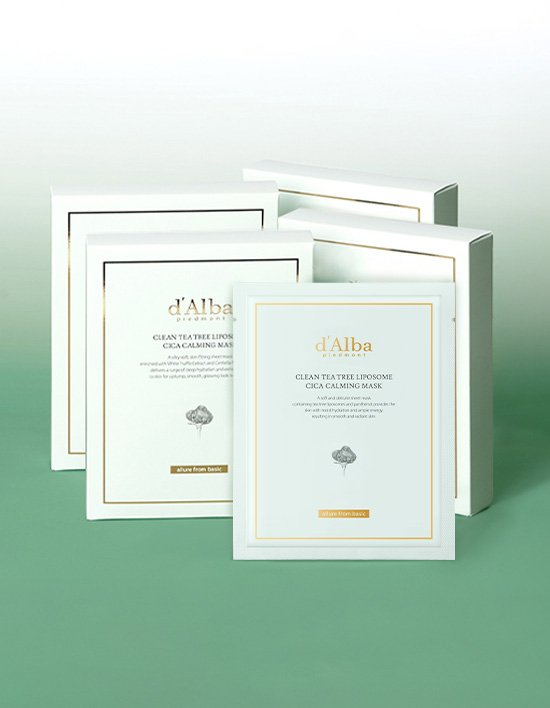 [달바] 클린 티트리 리포좀 시카 카밍 마스크팩 총 20매 (5매입 x 4BOX)