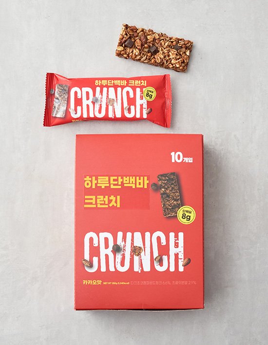 [프로틴방앗간] 하루단백바 크런치 그래놀라 카카오맛 1박스 (35g X 10개입)
