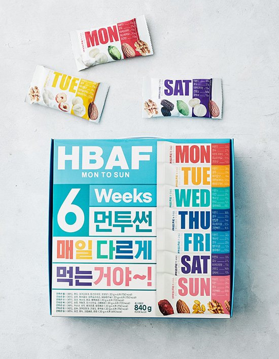 [HBAF] 매일 색다른 먼투썬 하루견과 6주 (20gX42봉)