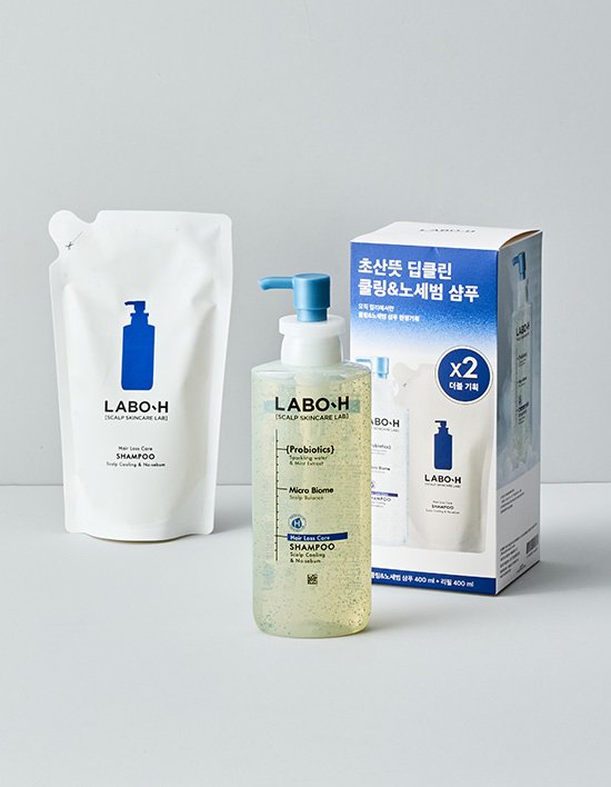 [라보에이치] 노세범 쿨링 샴푸 400+400mL 기획세트