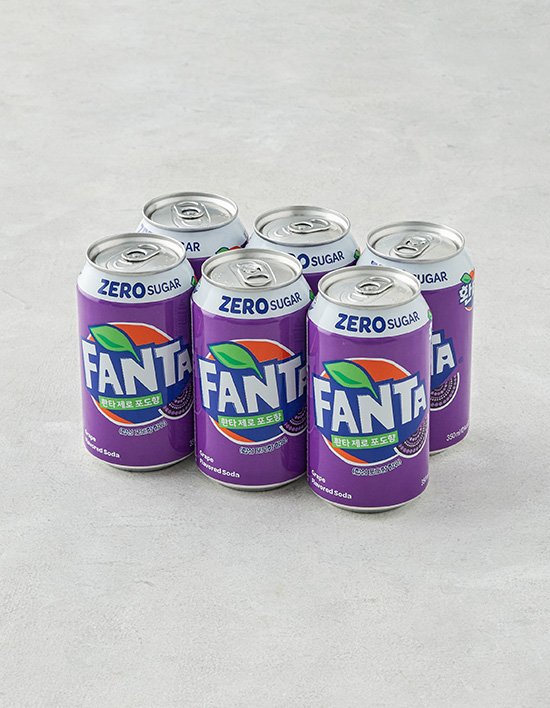 [코카콜라] 환타 제로 포도 (350mL X 6입)