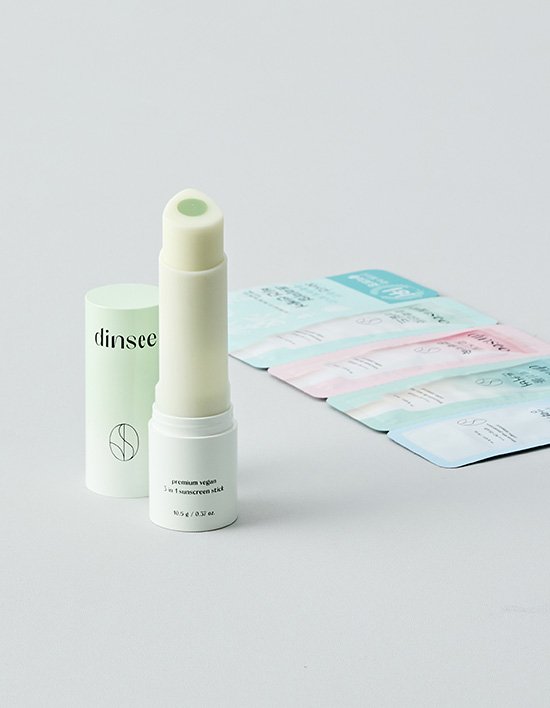 [딘시] 프리미엄 비건 3 in 1 선스틱 SPF50+ PA++++ 10.5g (+선크림 샤쉐 4종 증정)