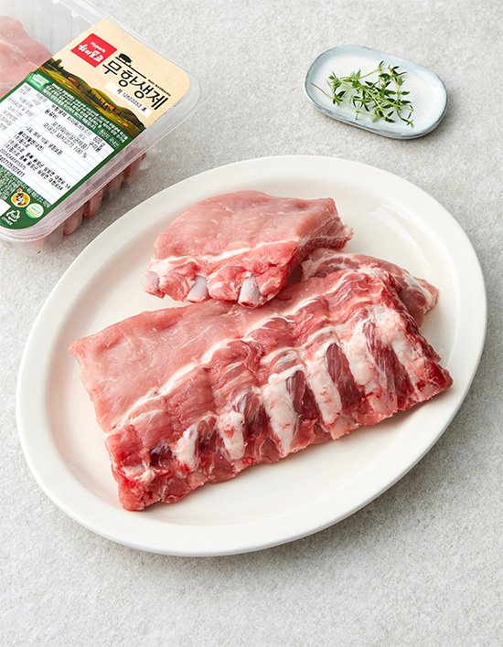 [하이포크] 무항생제 한돈 등갈비 600g (냉장)