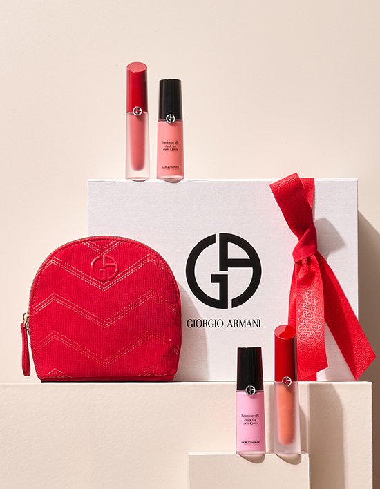 [아르마니 뷰티] 루미너스 실크 치크 틴트, 립마에스트로 사틴 선물세트 2종 (택1) 